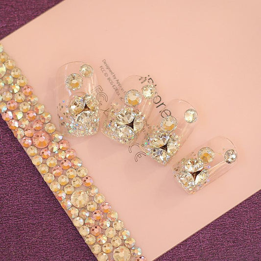 Easy Apply Gummed French Nail Set | 24 Pcs Finished Press-On Nails