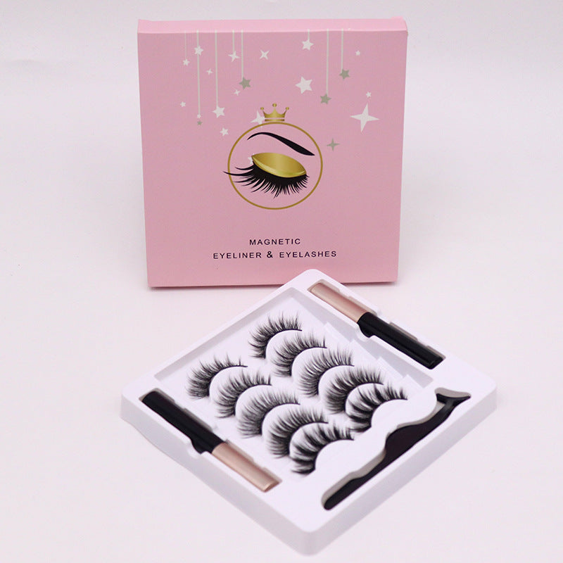 Deluxe Magnetic False Eyelashes Kit | Waterproof Liner & Reusable Mink-Effect Extensions