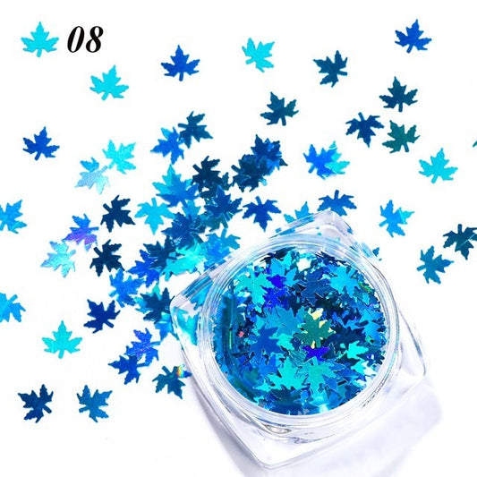 Gradient Maple Leaf Nail Sequins | Autumn/Fall Nail Art Flakes Decoration