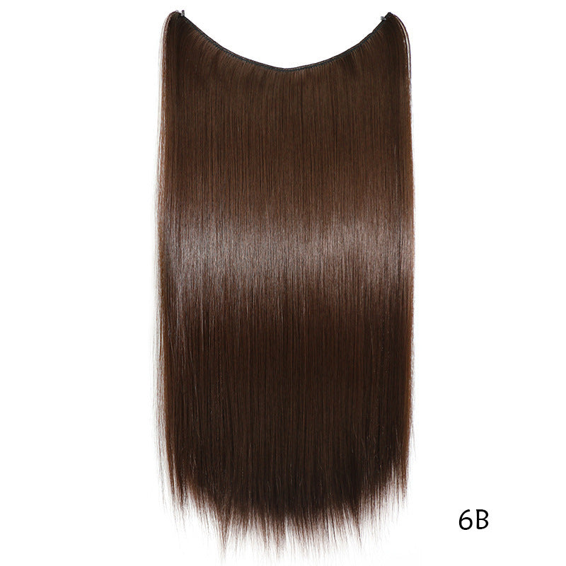 Silky Straight 22" Synthetic Hair Extensions | Invisible Wire No Clips