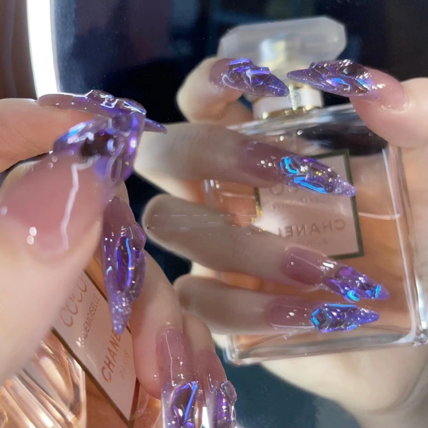 Professional Hand-Worn Fake Nail Patches | Full Cover Finished Product