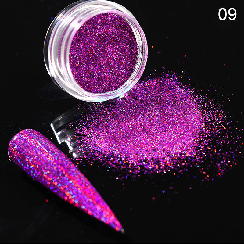 Ultra-Fine Aurora Nail Powder | Chrome Effect Magic Glitter for Nail Art