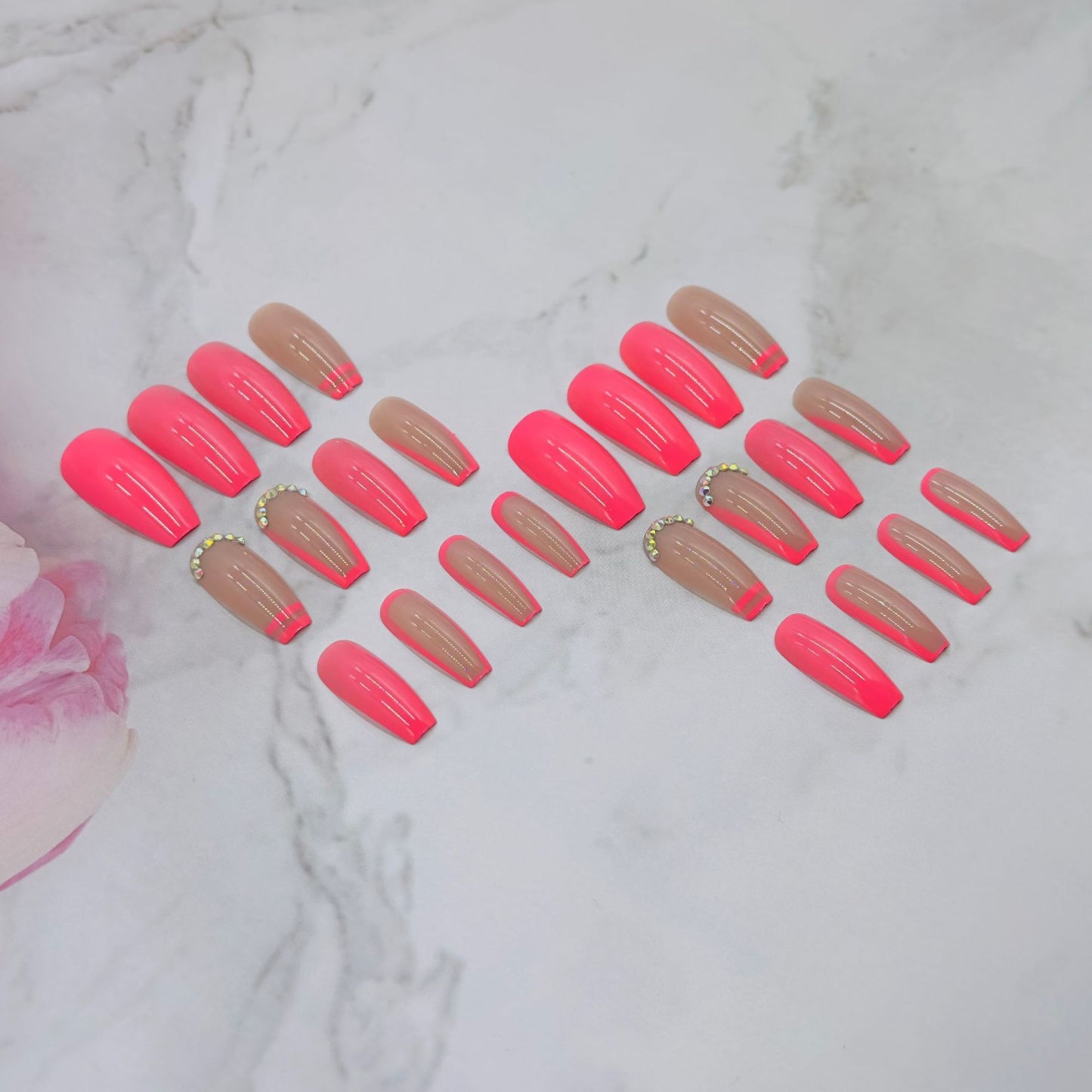 Luxury Wearable False Nails | Colorful Crystal European/American Manicure