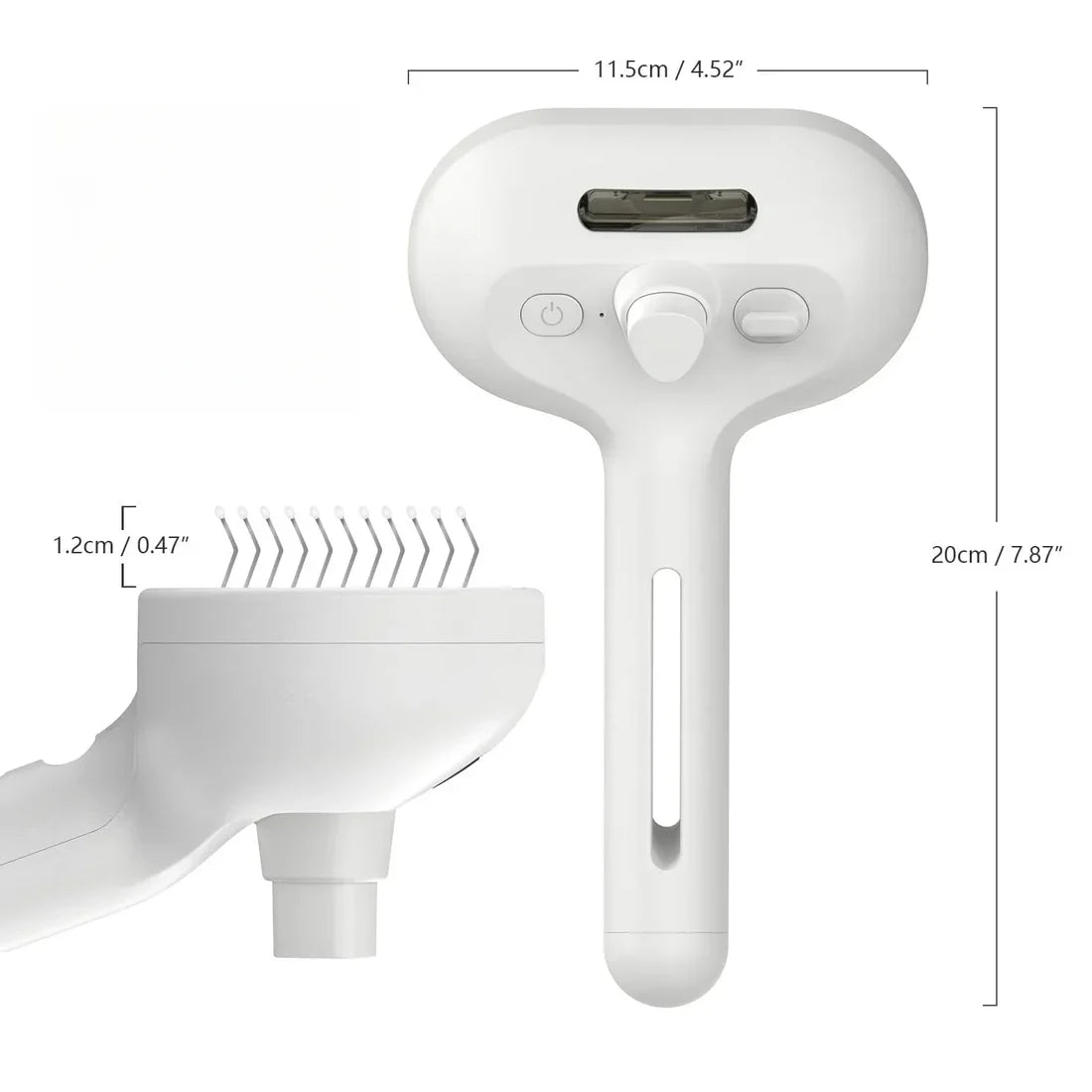 Pet Grooming Tool – Comb, Hair Remover & Humidifier ~ (white)