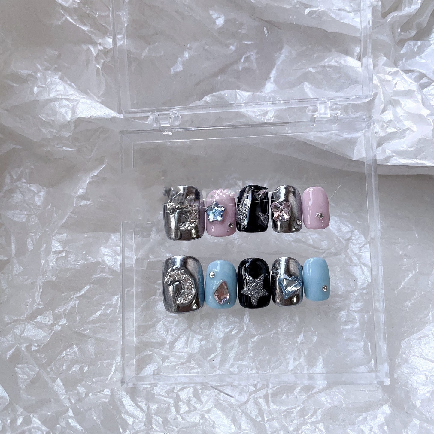 Cute Star Girl Wearable Nail Patch | Full Cover Manicure Stickers