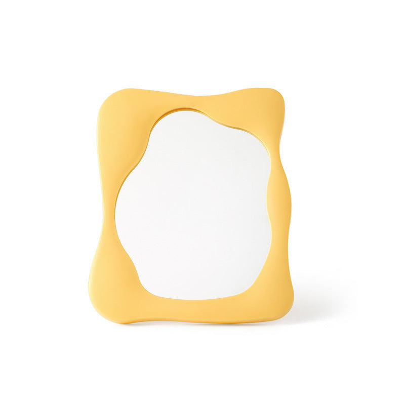 Modern Abstract Desktop Makeup Mirror | Simple Plastic Special-Shaped Design