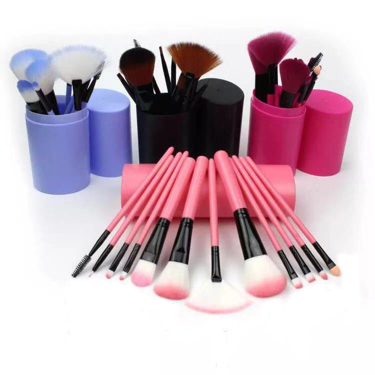 Deluxe 12pc Makeup Brush Kit | Essential Tools for Eyeshadow, Lashes, and Face