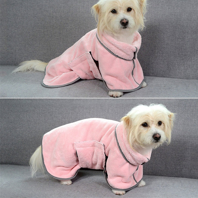 Microfiber Pet Absorbent Towel | Quick-Dry Dog Bathrobe for Dogs & Cats