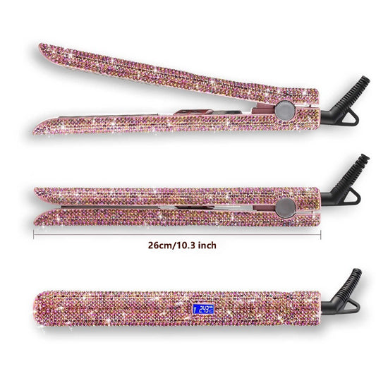Luxury Glitter Flat Iron | Professional Titanium Plate Hair Straightener Hot Tool