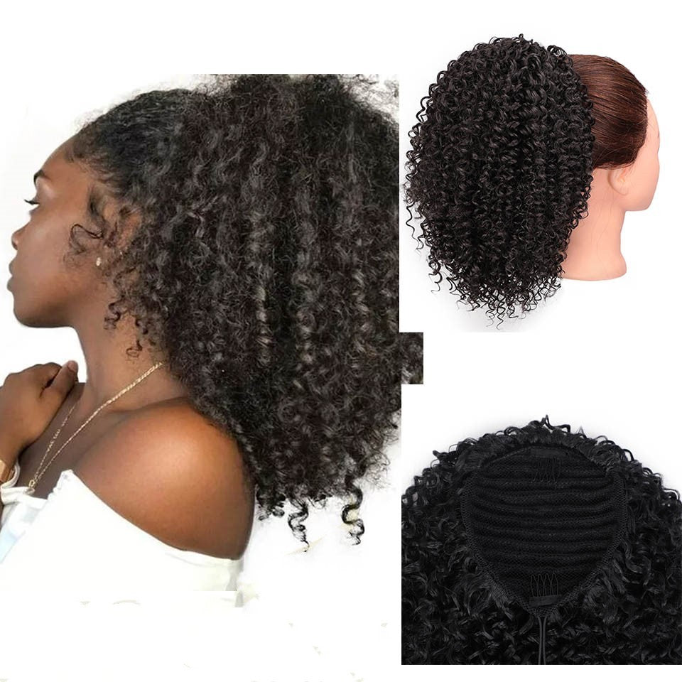 Euro-American Fluffy Ponytail Extension | Chemical Fiber High Puff Drawstring Wig