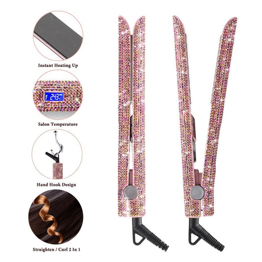 Luxury Glitter Flat Iron | Professional Titanium Plate Hair Straightener Hot Tool