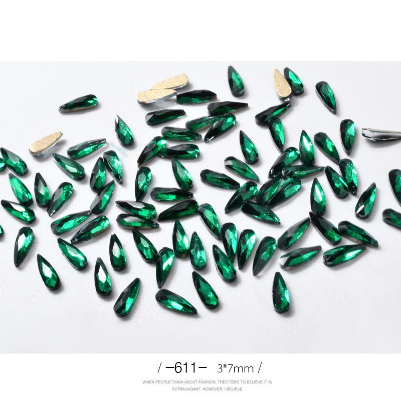 Luxury 10pc Long Water Drop Nail Rhinestones | 3D Glitter Nail Art Supplies