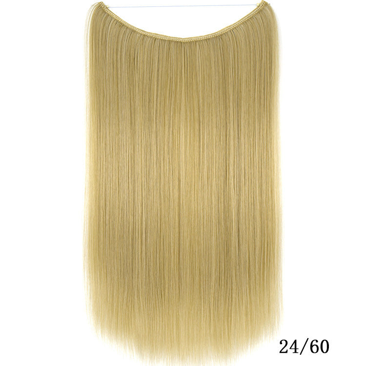 Silky Straight 22" Synthetic Hair Extensions | Invisible Wire No Clips
