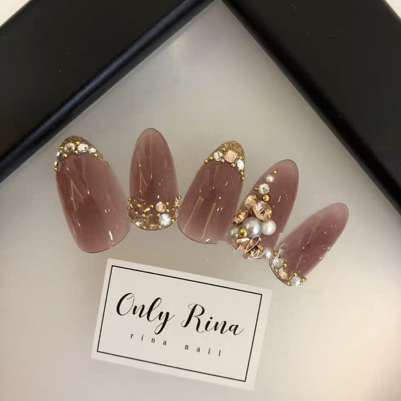 Reusable Handmade Bridal False Nails | Breathable Full Cover Wearable Tips