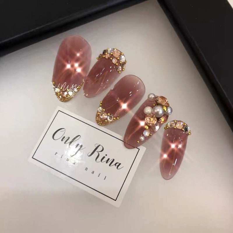 Reusable Handmade Bridal False Nails | Breathable Full Cover Wearable Tips