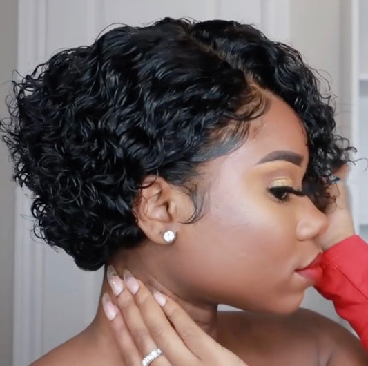 Natural Look Short Curly Wig | Ready-to-Wear Euro-American Style