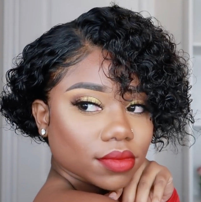 Natural Look Short Curly Wig | Ready-to-Wear Euro-American Style