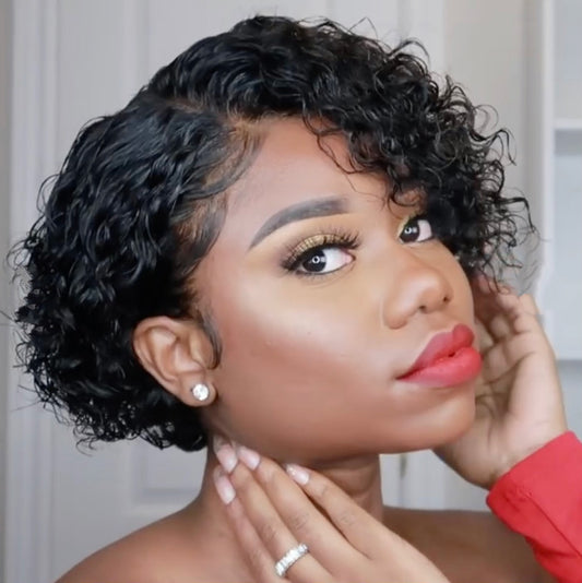 Natural Look Short Curly Wig | Ready-to-Wear Euro-American Style