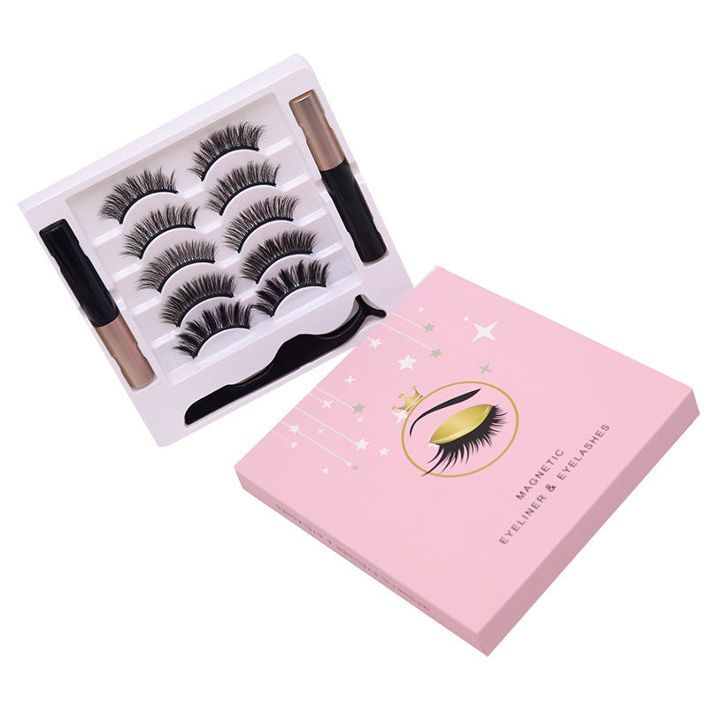 Deluxe Magnetic False Eyelashes Kit | Waterproof Liner & Reusable Mink-Effect Extensions