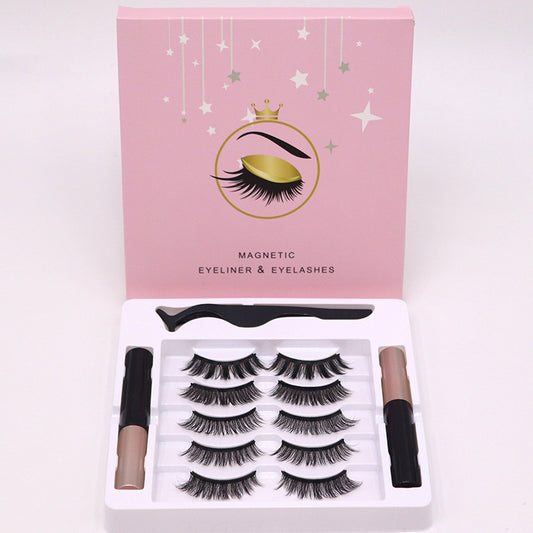 Deluxe Magnetic False Eyelashes Kit | Waterproof Liner & Reusable Mink-Effect Extensions