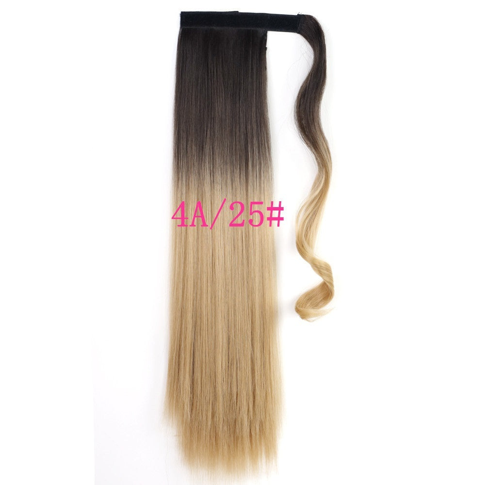 Straight Fake Hair Ponytail | Heat Resistant Synthetic Wrap Around Tail