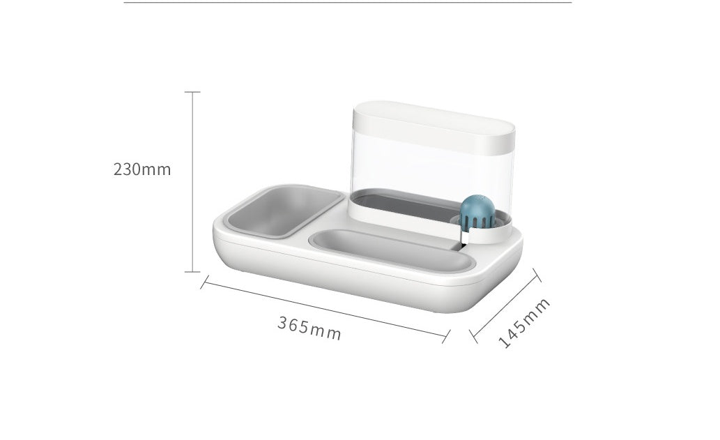 Kitten & Puppy Feeding Station: 4-Style Cat Bowl with 1.5L Automatic Drinking Fountain