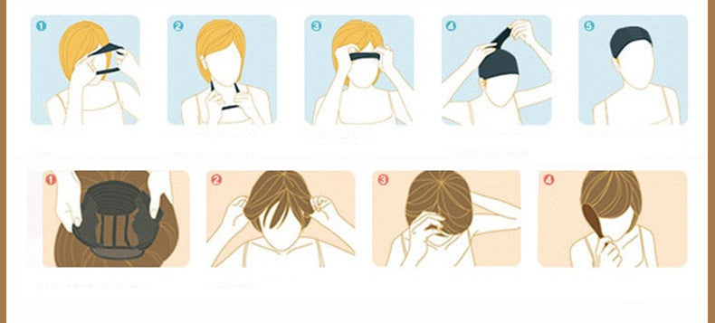 European & American Short Curly Wig | Mid-Part Black and Brown Blend Style