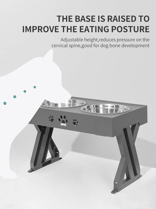 Collapsible Folding Pet Bowl with Stainless Steel Insert | Dog & Cat Feeder