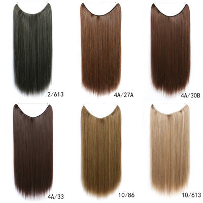 Silky Straight 22" Synthetic Hair Extensions | Invisible Wire No Clips
