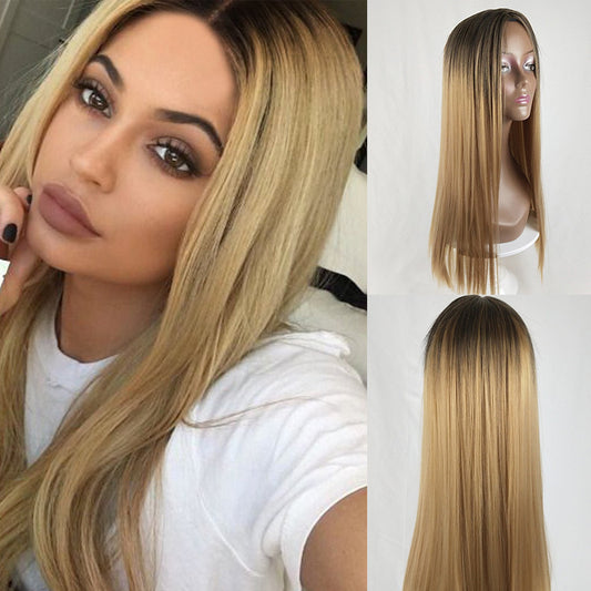Long Straight Ombré Hair Extension | Trendy Gradient Color Fake Hair