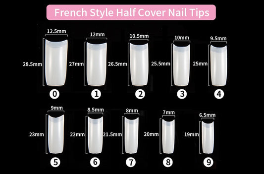 Natural 500 Count French Style Press-On Nails | Full Set Nail Art Tips