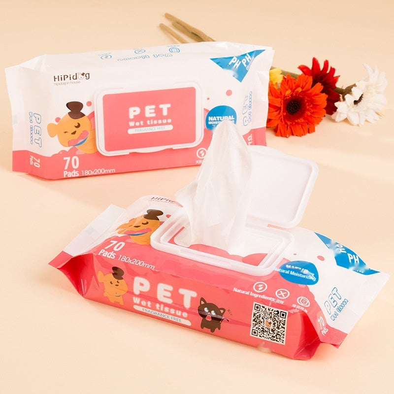 Dog & Cat Bath Wipes | Quick-Clean, Tear-Stain & Paw Cleaning Grooming Supplies