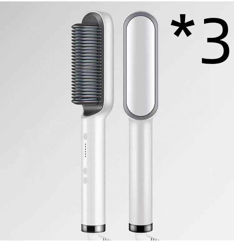 Electric Hair Brush Straightener & Curler | Dual-Purpose Negative Ion Hot Comb