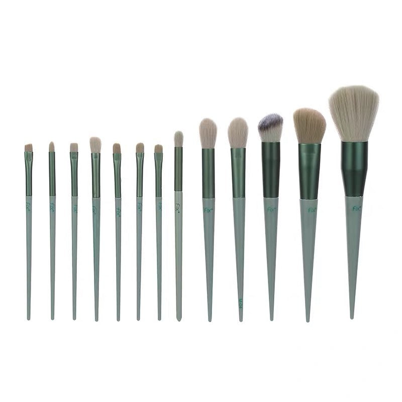 Deluxe 13Pcs Makeup Brush Kit | Powder, Blush, Concealer & Eye Shadow Beauty Tools