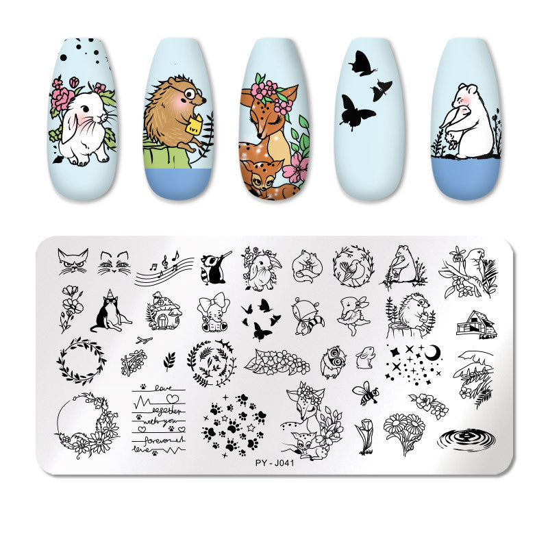 Professional Nail Art Stamping Plate | Stainless Steel Image Design Template