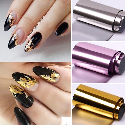 Rose Gold Nail Art Transfer Stickers | Nail Star Foil Decals