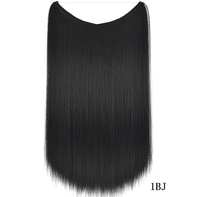 Silky Straight 22" Synthetic Hair Extensions | Invisible Wire No Clips
