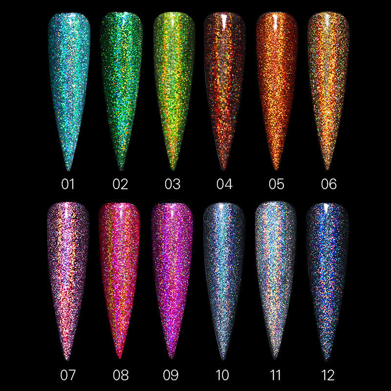 Ultra-Fine Aurora Nail Powder | Chrome Effect Magic Glitter for Nail Art
