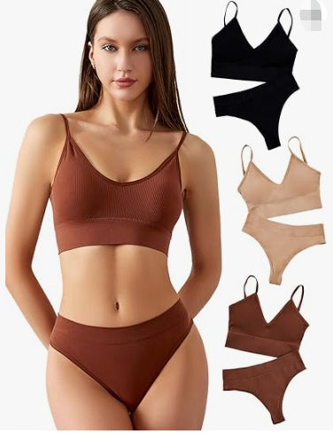 Plus-Size Thin Push-Up Sports Bra Set Without Steel Ring for Small Chest