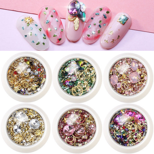 Rhinestone Nail Diamond & Rivet Kit | Mixed Metal Nail Art Decals