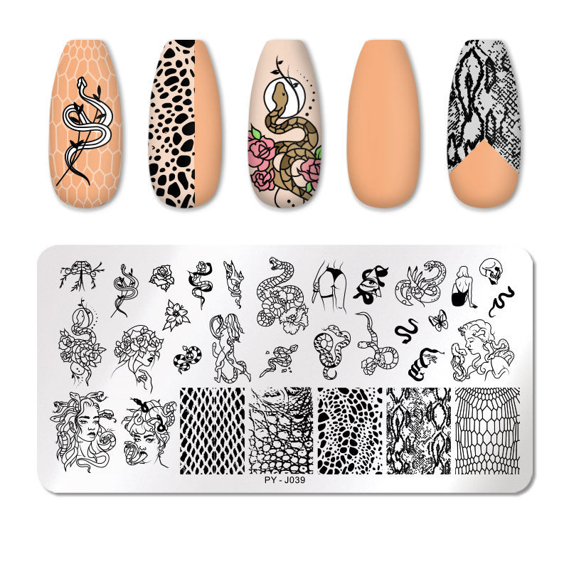Professional Nail Art Stamping Plate | Stainless Steel Image Design Template