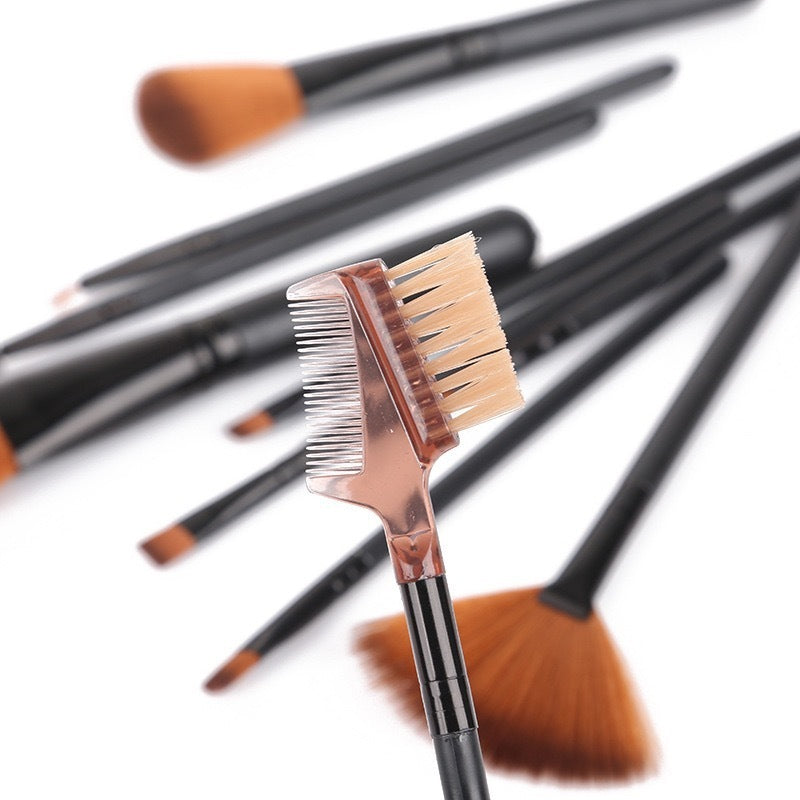 Deluxe 12pc Makeup Brush Kit | Essential Tools for Eyeshadow, Lashes, and Face