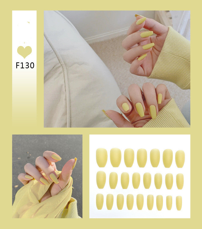 Velvet Scrub Texture Ballet Coffin False Nails | Full Cover Matte Manicure