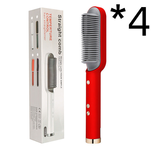Electric Hair Brush Straightener & Curler | Dual-Purpose Negative Ion Hot Comb