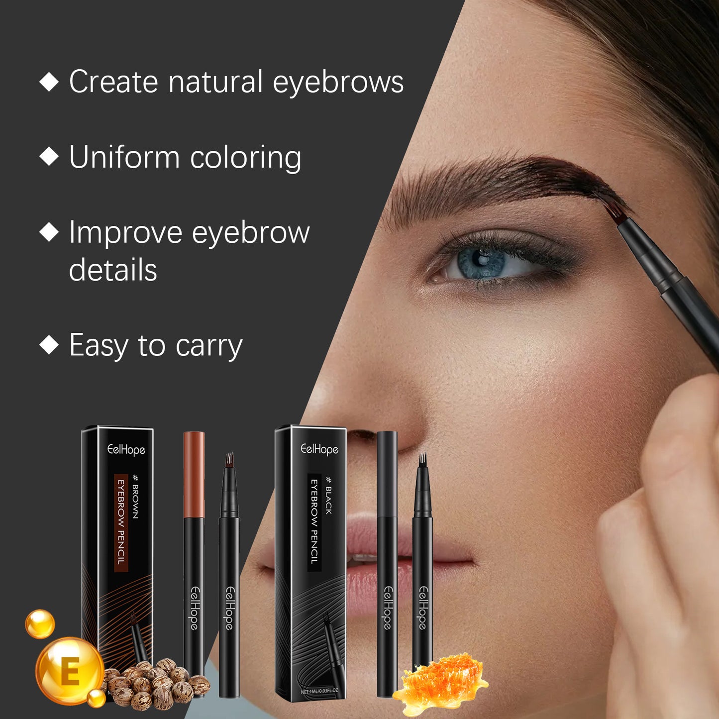 Easy-Glide Wild Decoration Brow Pencil | Long-Lasting & Smudge-Proof