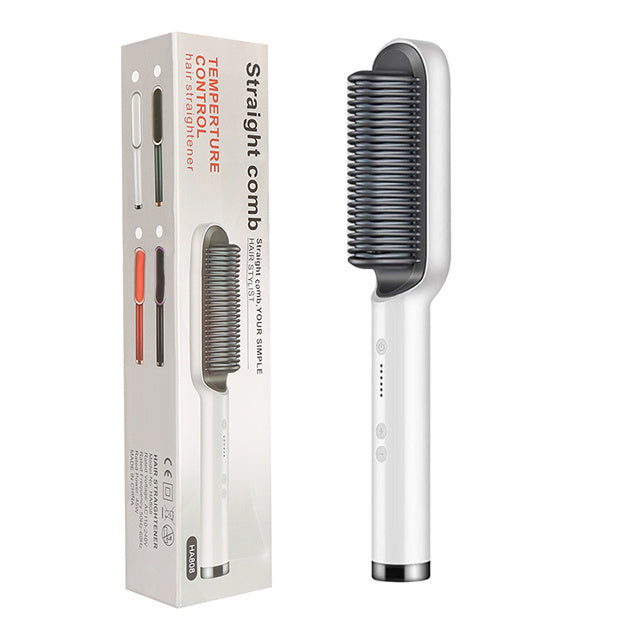 Electric Hair Brush Straightener & Curler | Dual-Purpose Negative Ion Hot Comb