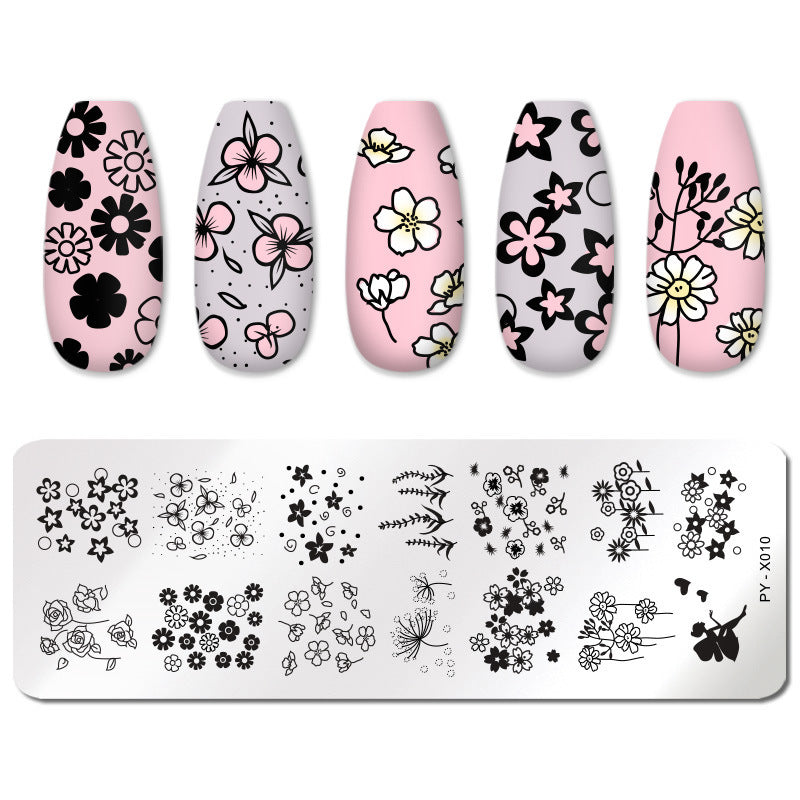 Professional Nail Art Stamping Plate | Stainless Steel Image Design Template