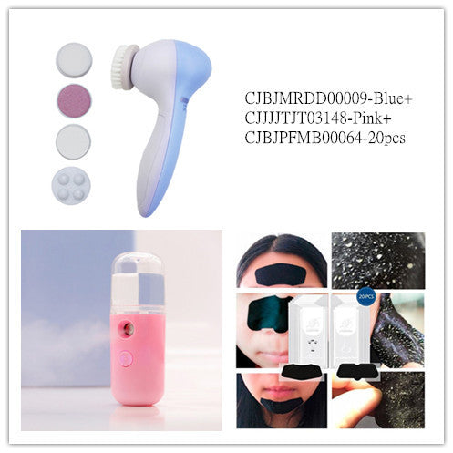 Electric Facial Cleansing Brush Kit | Multifunctional Skin Care Massager