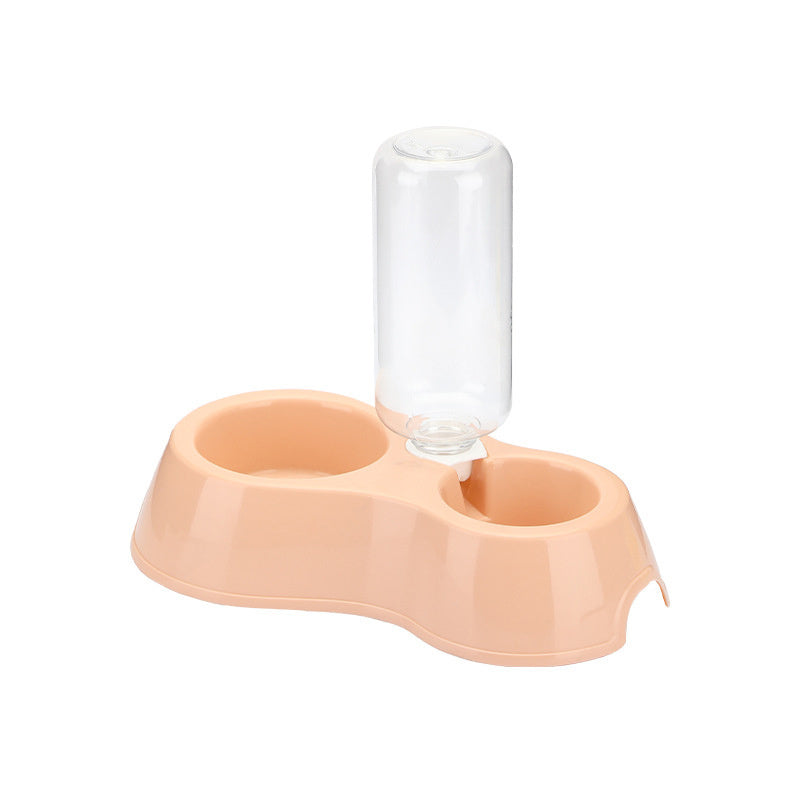 Elevated Pet Feeder Station: Double Bowl with Automatic Water Dispenser