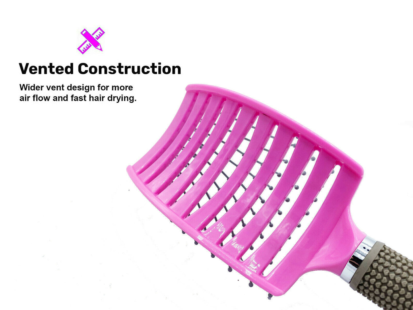Styling Tool for Wet Curly Hair | Anti-Static Bending Nylon Detangling Brush
